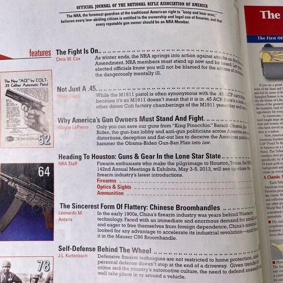 American Rifleman NRA Magazine April 2013 Vol 161 No 4 u National Rifle Associat - Picture 4 of 10